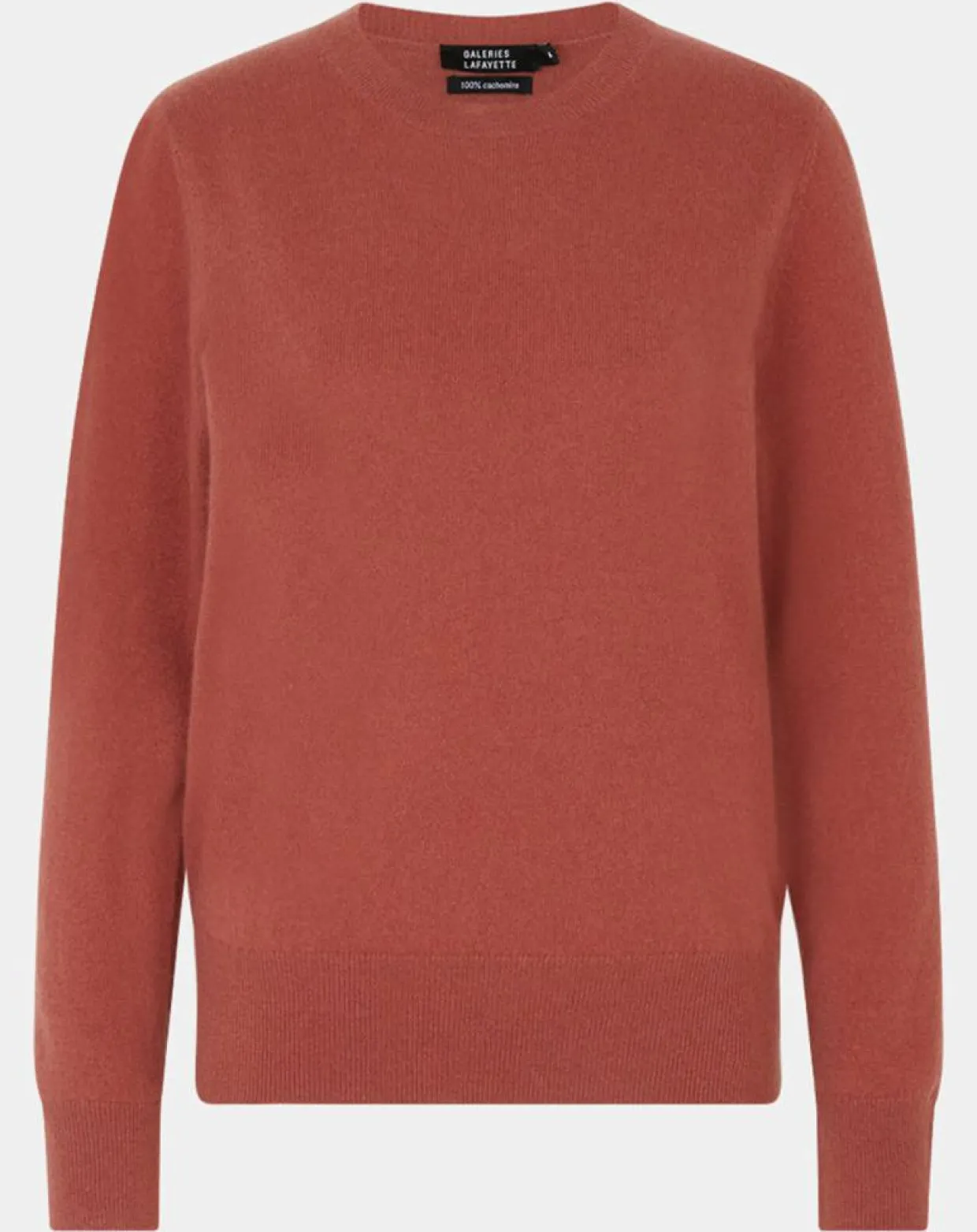 Pull 100% Cachemire Zabri col rond bois de rose-Galeries Lafayette