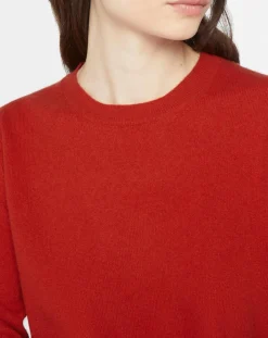 Pull 100% Cachemire Zabri col rond orange foncé-Galeries Lafayette Hot