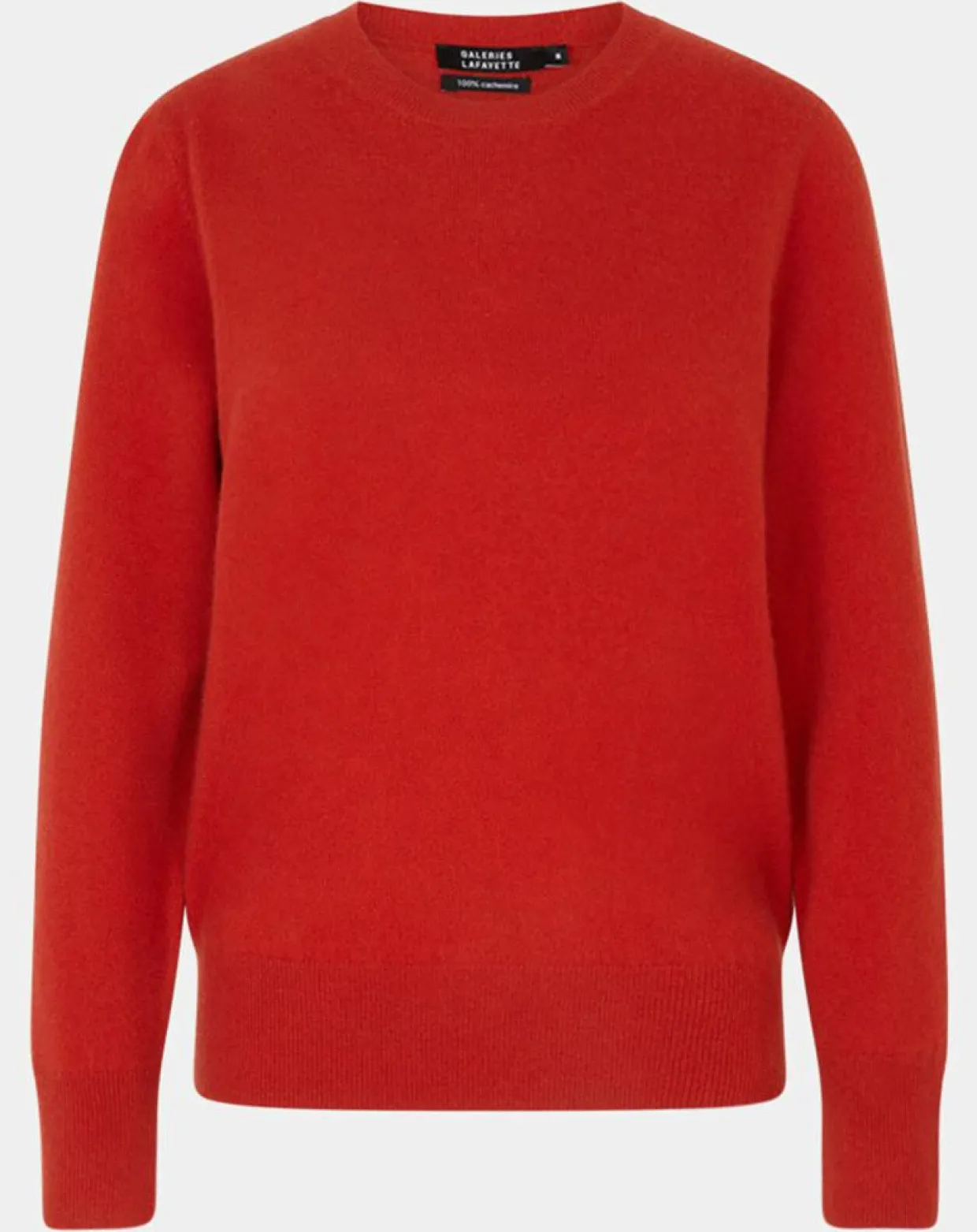 Pull 100% Cachemire Zabri col rond orange foncé-Galeries Lafayette Hot