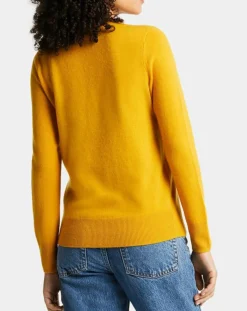 Femme Galeries Lafayette Pulls^Pull 100% Cachemire Zabri col rond jaune