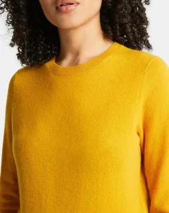 Femme Galeries Lafayette Pulls^Pull 100% Cachemire Zabri col rond jaune