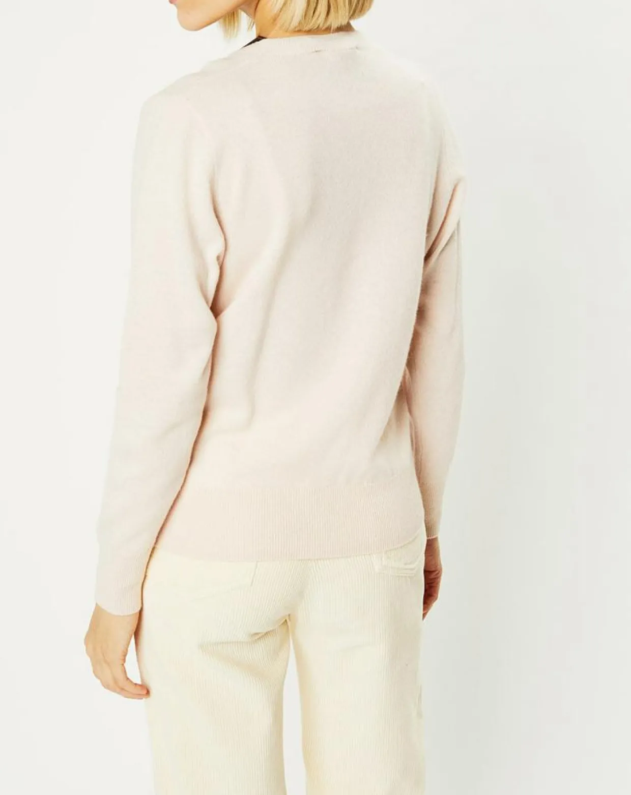 Femme Galeries Lafayette Pulls^Pull 100% Cachemire Zocon col V beige rosé