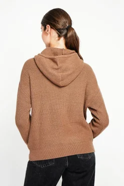 Femme Assuili Pulls^Pull à capuche marron