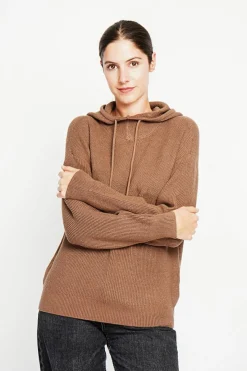 Femme Assuili Pulls^Pull à capuche marron