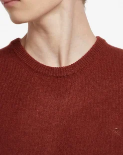 Pull 100% Laine d'agneau col rond orange moyen-Hackett London Best