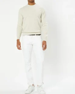 Pull 100% Laine d'Agneau col rond écru-Hackett London New