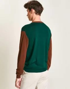 Homme Bellerose Pulls^Pull 100% Laine Dapico vert/marron/écru