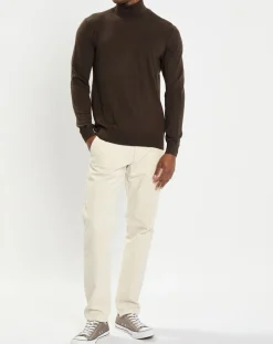 Homme Marc O'Polo Pulls^Pull 100% Laine marron foncé