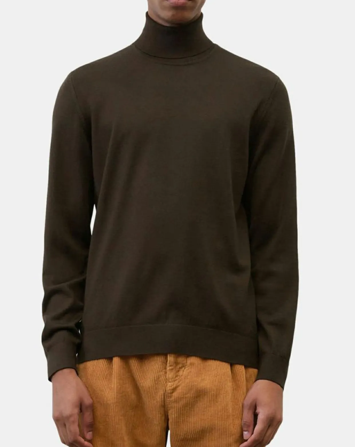 Homme Marc O'Polo Pulls^Pull 100% Laine marron foncé