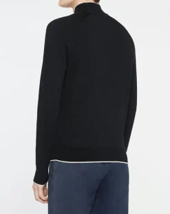 Pull 100% Laine Mérinos noir-Hackett London Outlet