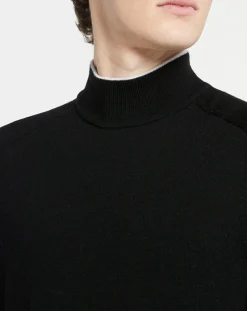 Pull 100% Laine Mérinos noir-Hackett London Outlet