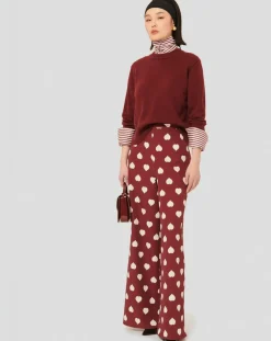 Femme Tara Jarmon Pulls^Pull 100% Laine Preppy bordeaux