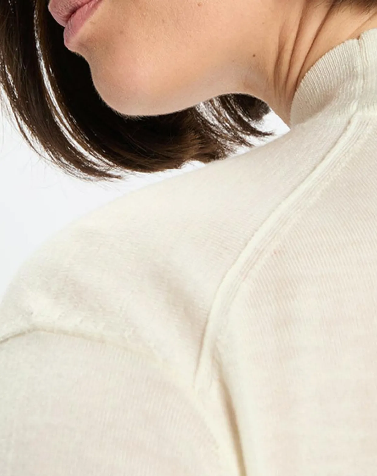 Pull 100% Laine vierge Col montant écru-Marc O'Polo Online