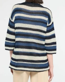 Pull 100% Lin Gentile bleu/multicolore-MaxMara Weekend Sale