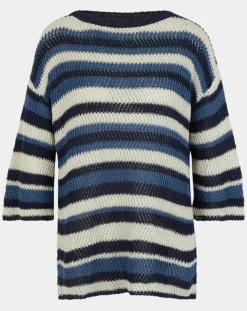 Pull 100% Lin Gentile bleu/multicolore-MaxMara Weekend Sale