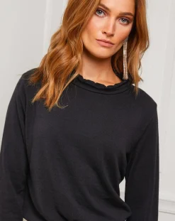 Pull Abby noir-Fleur de cachemire Sale