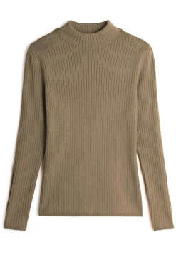 Pull, Abelle col montant ouvertures marron camel-Rodier