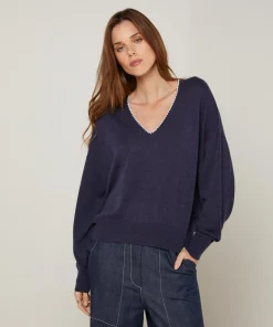 Femme Rodier Pulls^Pull Aimée en Laine mélangée bleu denim