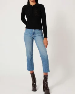 Pull ajouré Pointelle noir-Manoush Hot