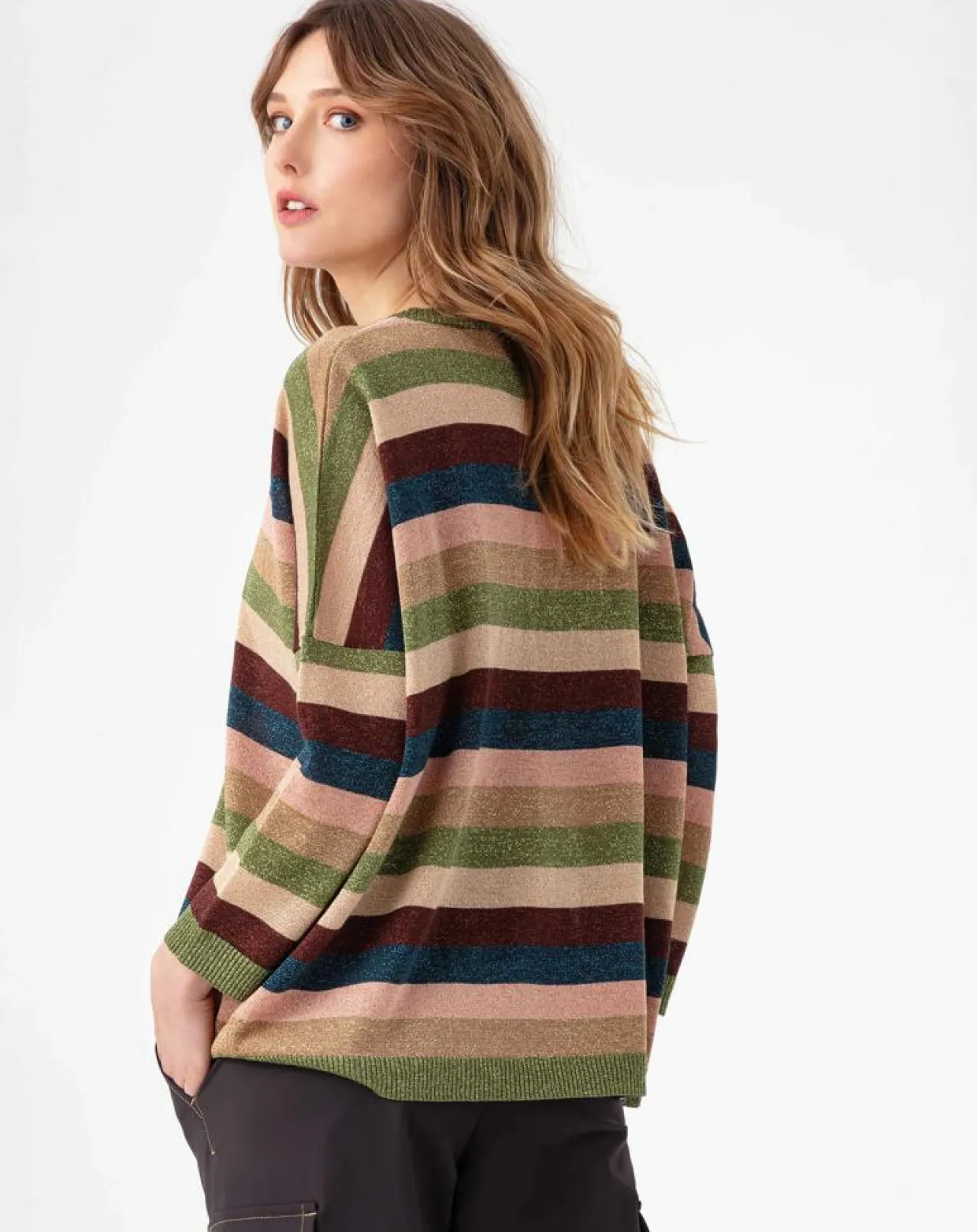 Pull Alesia rayures lurex-Indies Best