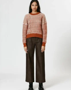 Femme The Korner Pulls^Pull Alicia marron/crème
