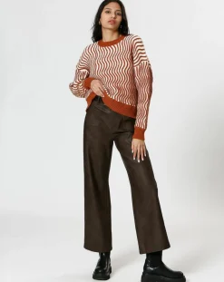 Femme The Korner Pulls^Pull Alicia marron/crème