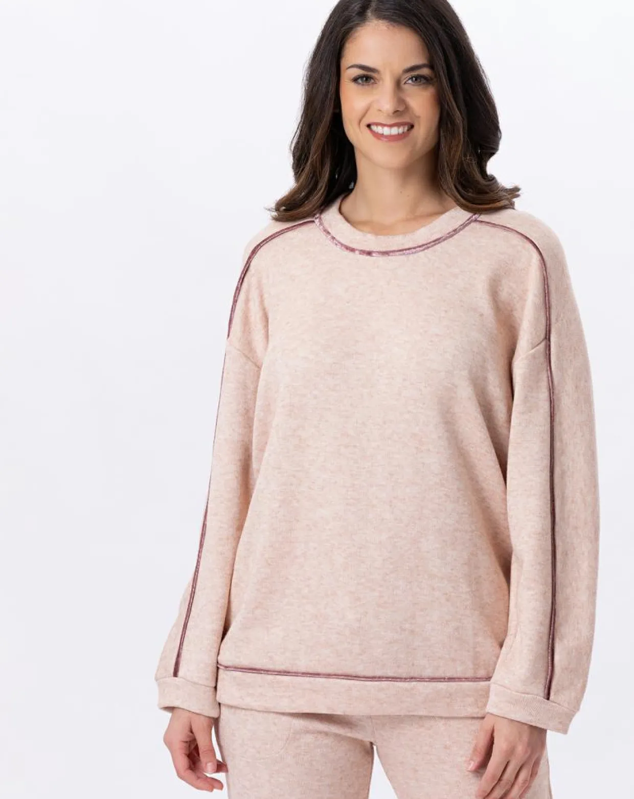 Femme Le Chat Pulls^Pull Alpaga beige rose