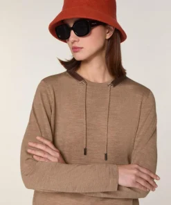 Femme Rodier Pulls^Pull Audrey 100% Laine Col Satin beige ficelle
