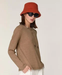 Femme Rodier Pulls^Pull Audrey 100% Laine Col Satin beige ficelle