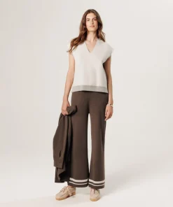 Femme Rodier Pulls^Pull Aurély manches courtes col V blanc écru