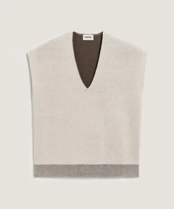 Femme Rodier Pulls^Pull Aurély manches courtes col V blanc écru