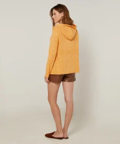 Femme Rodier Pulls^Pull Ayumi à capuche chiné jaune