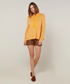 Femme Rodier Pulls^Pull Ayumi à capuche chiné jaune