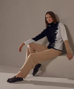 Femme Rodier Pulls^Pull Azalée, jacquard, col roulé noir