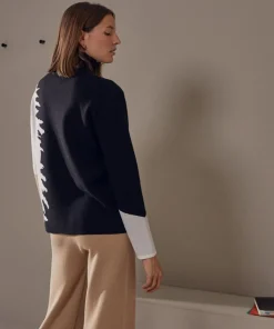 Femme Rodier Pulls^Pull Azalée, jacquard, col roulé noir