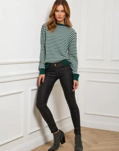 Femme Fleur de cachemire Pulls^Pull Benedicte vert/ecru