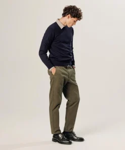 Pull Bertrand 100% laine col rond bleu nuit-Rodier Sale