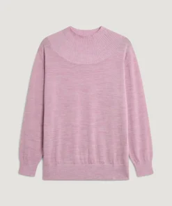 Femme Rodier Pulls^Pull Brunehilde 100% laine col montant côtelé rose bonbon
