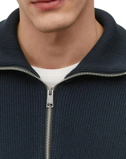 Homme Marc O'Polo Pulls^Pull Camioneur Cotelé bleu marine