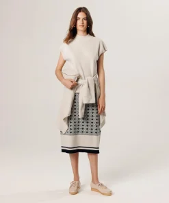 Pull Cerise manches courtes col monta blanc écru-Rodier Discount