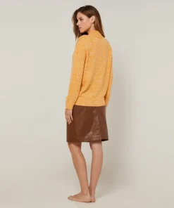Femme Rodier Pulls^Pull chiné Guillemette col montant jaune