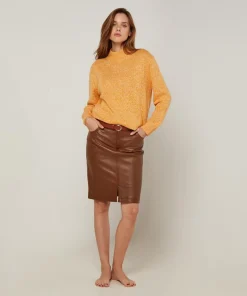 Femme Rodier Pulls^Pull chiné Guillemette col montant jaune