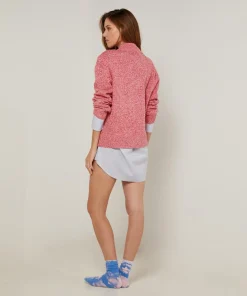 Femme Rodier Pulls^Pull chiné Victorine col montant rose