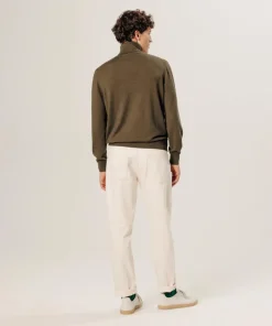 Homme Rodier Pulls^Pull Christophe 100% laine col rond marron écorce