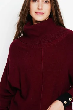 Femme Assuili Sweats^Pull col boule bordeaux
