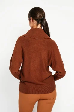 Femme Assuili Sweats^Pull col boule marron