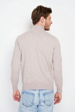 Homme C&Jo Pulls^Pull col camionneur desert