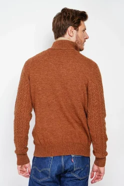 Pull col camionneur marron-C&Jo Best