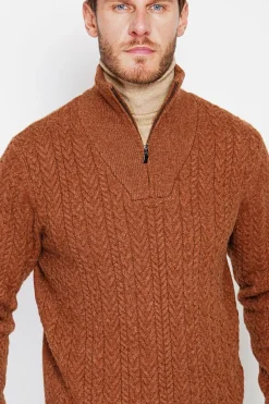 Pull col camionneur marron-C&Jo Best