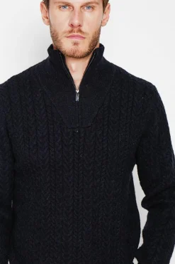 Pull col camionneur noir-C&Jo Online